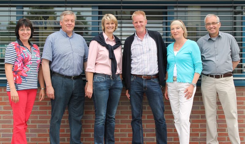 v.links: Corinna Aust, Gerhard Schomberg, CDU Bundestagskandidatin Anja Karliczek, Michael und Jutta Sagemüller, Michael Stehr v.links: Corinna Aust, Gerhard Schomberg, CDU Bundestagskandidatin Anja Karliczek, Michael und Jutta Sagemüller, Michael Stehr